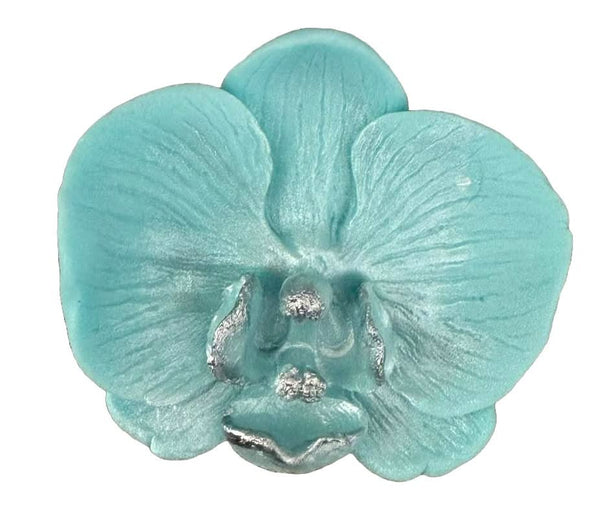 Decoratiune comestibila din zahar, Orhidee bleu Decoratiuni din Pasta de Zahar Nati Shop