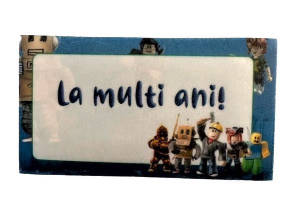 Decoratiune comestibila din zahar, Roblox - "La multi ani!" Nati Shop