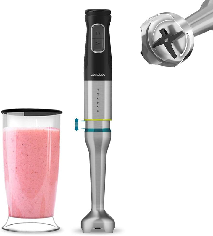 Mixer manual Cecotec Katana 15 Totaldestroy Smash B. 1500 W Mama si Copilul Naty Shop 1200 W | Gri | Negru 1 Accesoriu