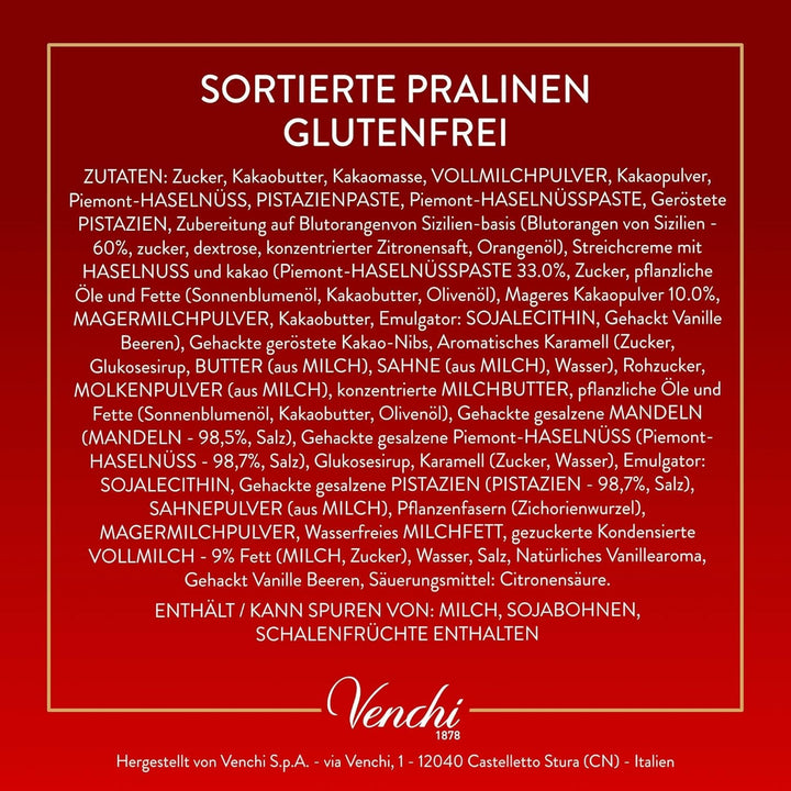 Venchi - Christmas Collection - Cutie cadou cu diverse tablete de ciocolată și ciocolată Chocoviar Bomboane de Ciocolata Naty Shop