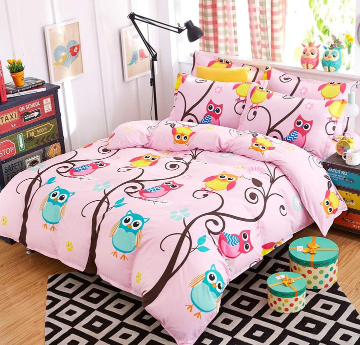 Ashanlan Mädchen Rosa Bettwäsche Schmetterling 135 X 200 Kinderbettwäsche Pink Bunt Butterfly 100% Mikrofaser Kinder Bettbezug Mit Kissenbezug 80X80 Naty Shop Eulen 140X200 + 70X90 Cm