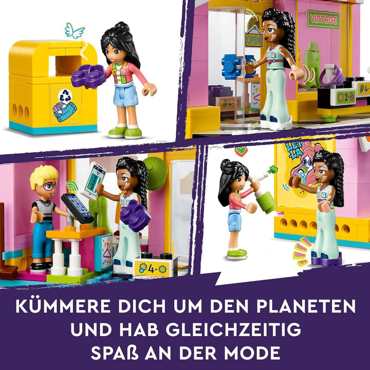 Magazin de modă LEGO Friends Vintage, set de construcție pentru copii cu magazin de jucării, figurine și pisică, model pentru jocul de rol pentru dezvoltarea socio-emoțională, cadou pentru fete și băieți de 6 ani 42614 Seturi de constructie Besuche den LEGO-Store