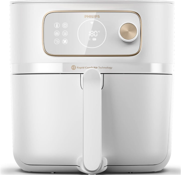 Philips 3000Er Airfryer XL - Tehnologie Rapid Air, prăjire cu până la 90% mai puțină grăsime, capacitate 1,2 kg, 6,2 litri, ecran tactil Electrocasnice Naty Shop Weiß Conexiune wireless cu autocook 8.3 L