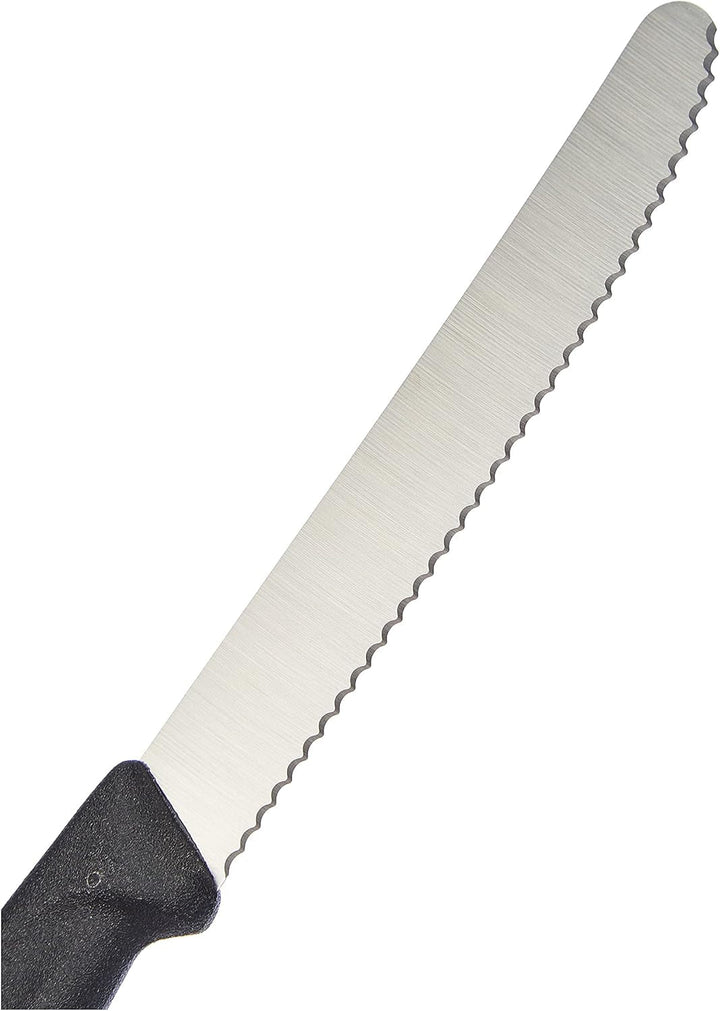 Victorinox Swiss Classic, Profi Tafelbesteck, 12-Teilig, Extra Scharfe Klinge, Wellenschliff, 11 Cm, Rostfreier Stahl, Schwarz Bucatarie Naty Shop