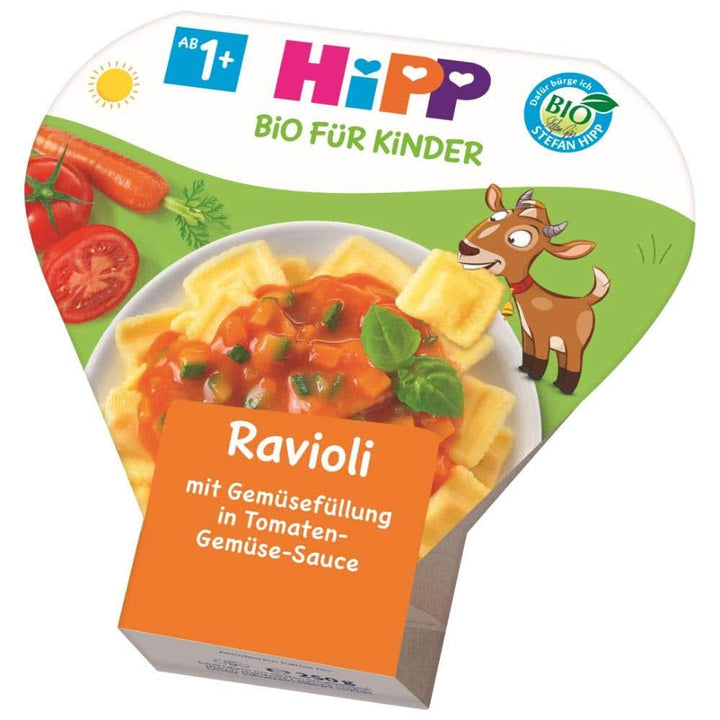 Legume de grădină hipp cu curcan și rozmarin, pachet de 6 (6 x 250 g) Mama si Copilul Naty Shop 250 grame Ravioli Cu Sos De Rosii Si Legume