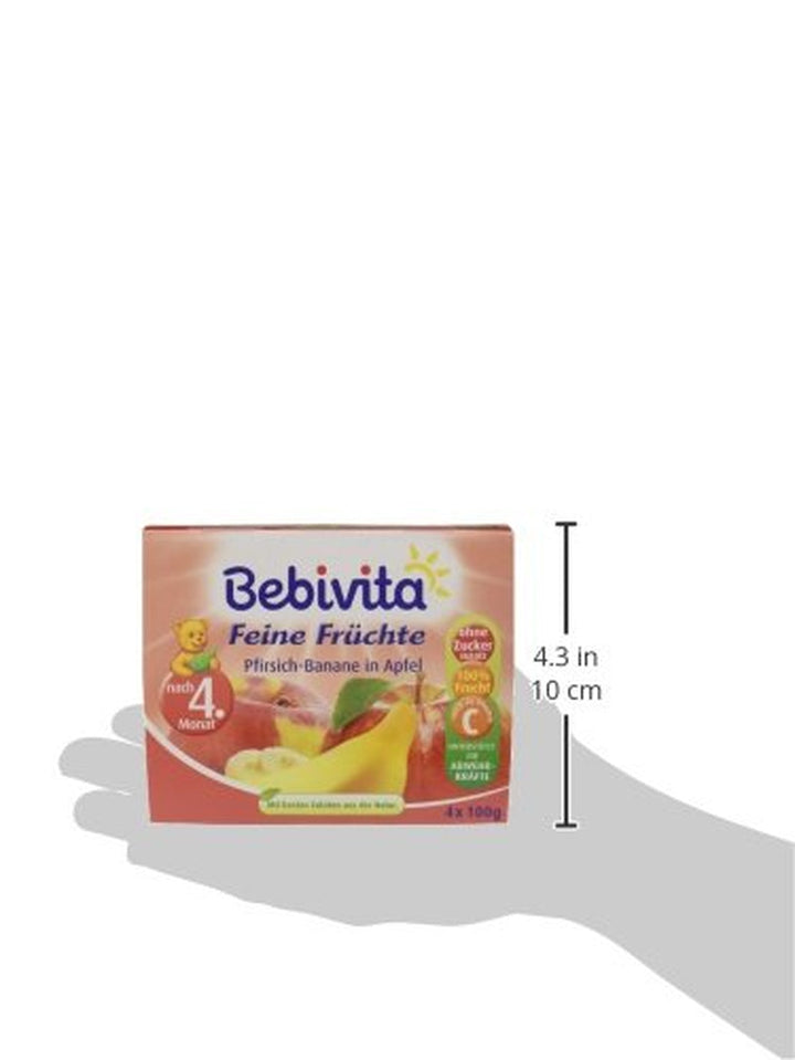 Piersică-banană în suc de mere, pachet de 6 ( 6 X 4 X 100 G ) Mama si Copilul Naty Shop