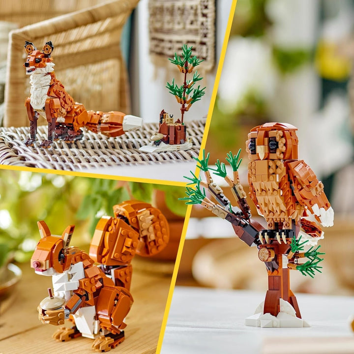 LEGO Creator Forest Animals: Red Fox, set de animale cu jucărie cu vulpe, bufniță și veveriță, figuri de animale de pădure cu care să te joci și să le afișezi, cadou creativ pentru băieți și fete de la 9 ani 31154 Seturi de constructie Besuche den LEGO-Store