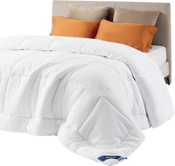 BEDSURE Cuvertură matlasată Full/Queen (88"X88") Alb Plapumi si pilote Naty Shop Titlu implicit