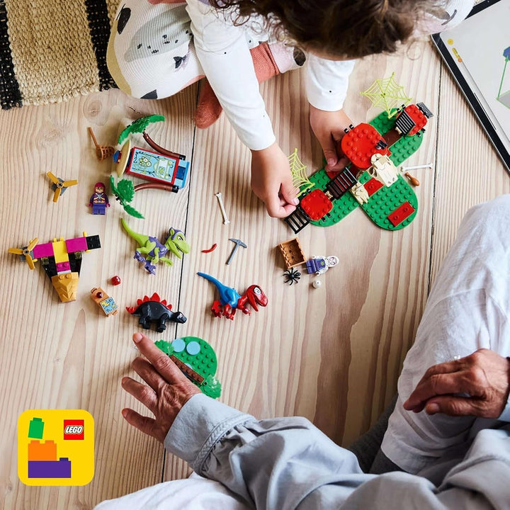 LEGO Marvel Showdown at the Treehouse: Spidey-Rex Vs. Gobby-Raptor, Set de construit și jucat cu dinozauri, cadou cu dinozauri de jucărie pentru băieți și fete cu vârsta peste 4 ani, Spidey și super prietenii săi 11200 Seturi de constructie Besuche den LEGO-Store