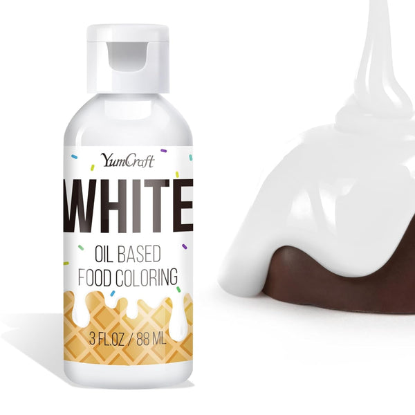 Colorant alimentar pe bază de ulei, liposolubil, 88 ml, diverse culori Coloranti Alimentari Naty Shop Alb 88 ml