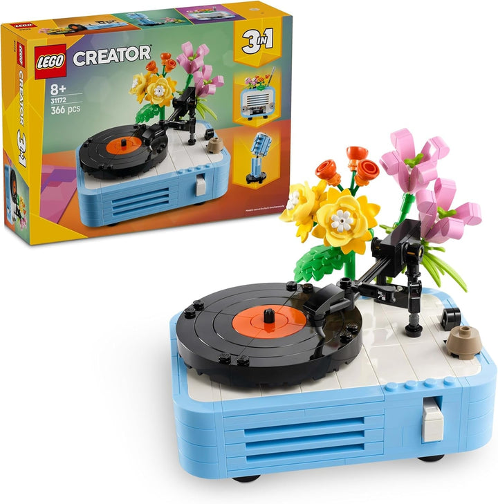 Cititor de discuri LEGO Creator 3In1 cu flori - jucărie convertibilă în radio sau microfon - jucării muzicale pentru copii - idee de cadou creativă pentru fete și băieți de la 8 ani 31172 Seturi de constructie Besuche den LEGO-Store Titlu implicit