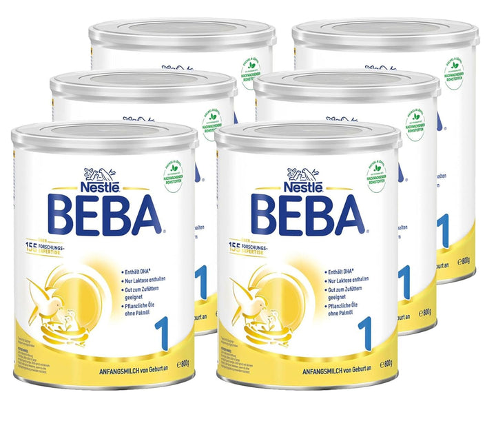 BEBA 1 lapte initial de la nastere, doar lactoza, fara ulei de palmier, pachet 3 (3 x 800 g) Mama si Copilul Naty Shop Lapte de Start 6 x 800 grame