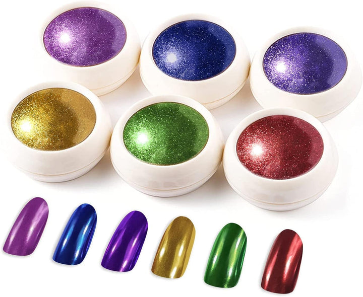 BISHENGYF Rose Gold Chrome Nail PowderNeue Upgrade Grosse Kapazität Chrom PulverSuper-Spiegeleffekt Metall Mirror Chrome Powder –Neon Glassy Pearl Effect Glitter Nagelkunst Pulver Für DIY Salon