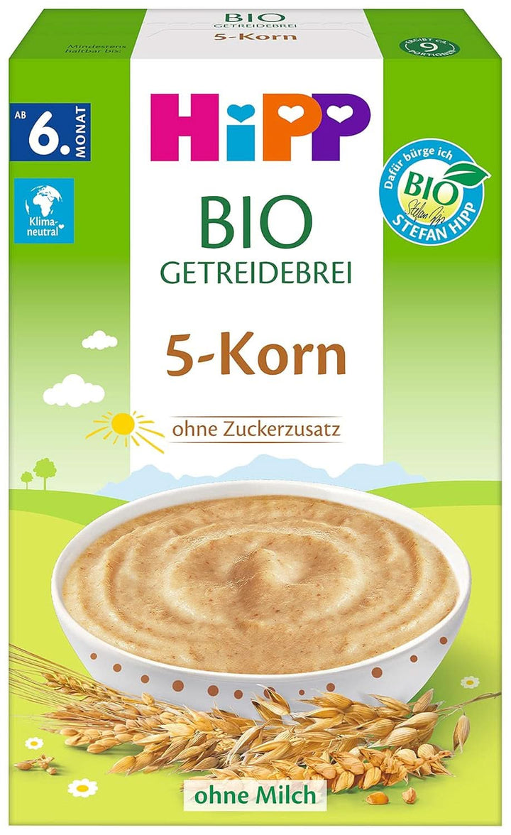 Terciuri de cereale neîndulcite Hipp, 100% orez, fără gluten, pachet de 6 (6 x 200 g) Mama si Copilul Naty Shop 6 x 200 grame 5 cereale