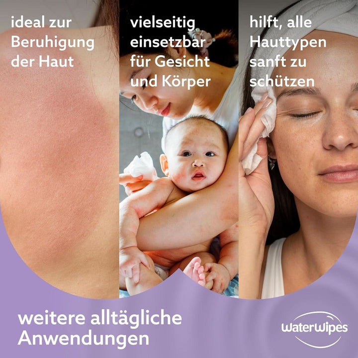Waterwipes Lindernde Säuberndebabytücher, 720 Tücher (12 Packungen), Mit 99% Wasser & Botanischen Extrakten, Feuchttücher Für Gesicht & Körper Naty Shop
