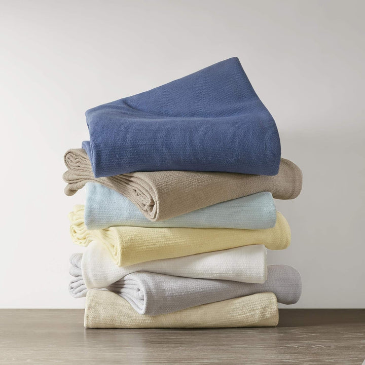 Madison Park Freshspun Wicker Pătură de bumbac Twin Grey Paturi si Cuverturi Madison Park