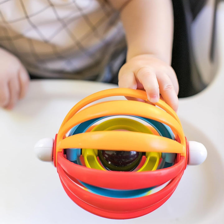 Baby Einstein, jucărie cu rotiță lipicioasă, perfectă pentru călătorii sau deplasări, bază absorbantă pentru fixarea pe suprafețe netede ,1 bucată (pachet de 1) Jucarii Bebe Naty Shop