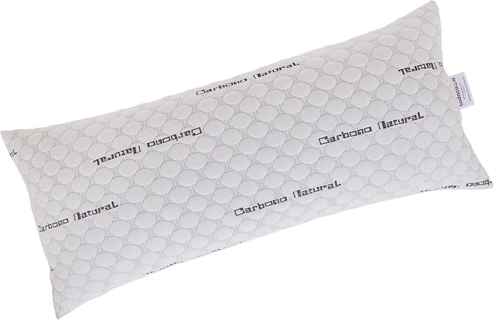 Todocama - Pernă de carbon viscoelastică, 100% viscoelastică, țesătură de carbon elastică, fermitate medie, înaltă (toate dimensiunile disponibile) (pachet 2 X 70 cm) Perne standard Naty Shop Gri 90 cm