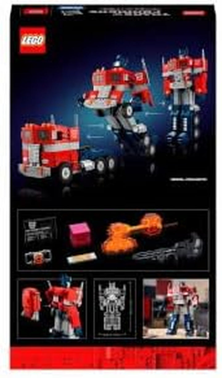 LEGO 10302 Icons Optimus Prime Set, 2In1 Robot Figura și camion Model, Transformers Toy Model Kit pentru adulți, Ziua de naștere sau Crăciun cadou pentru bărbați, femei, ea și el Seturi de constructie Besuche den LEGO-Store