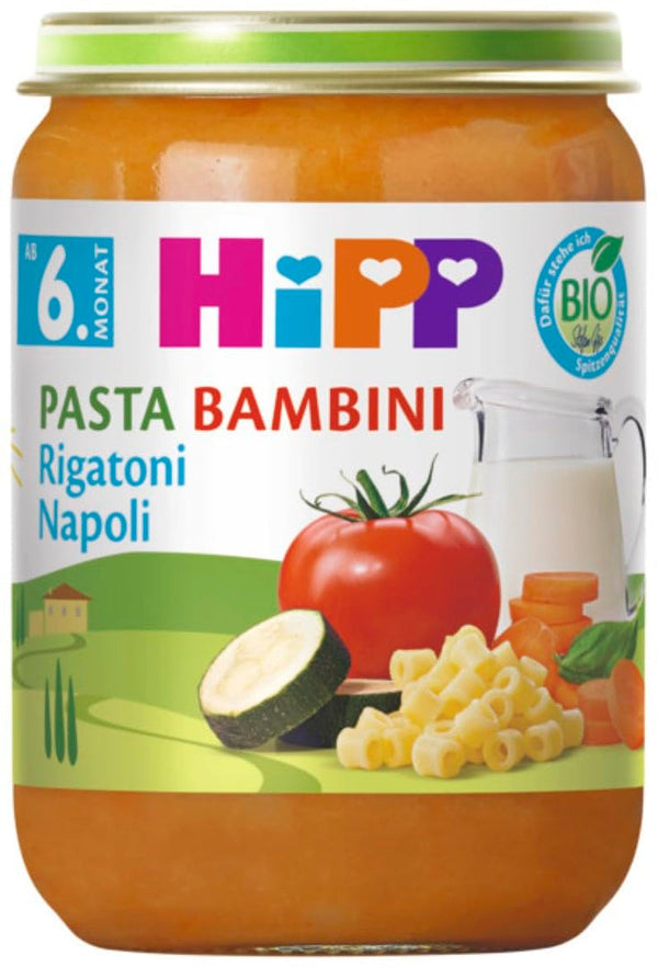 Hipp Bio Meniuri de la 10. Luna Pasta Bambini, Rigatoni Napoli, 220G, pachet de 6 (6X220G) Mama si Copilul Naty Shop Default Title
