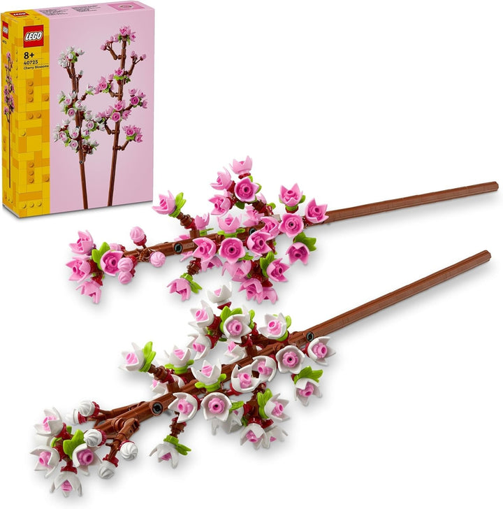 LEGO Botanicals Cherry Blossoms - Flori artificiale de construit - Decorațiuni de birou pentru copii - Buchet de flori de expus - Cadou pentru femei și bărbați de la 8 ani - Botany Collection 40725 Seturi de constructie Besuche den LEGO-Store Flori de cireș