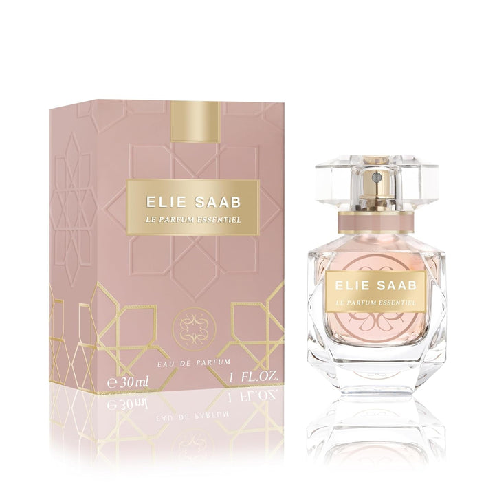 Elie Saab Le Parfum Essentiel 50 ml – Apă de parfum pentru femei – Parfum floral chypre – Note radiante de floare de portocal, iasomie, gardenie și paciuli – Sticlă transparentă din sticlă