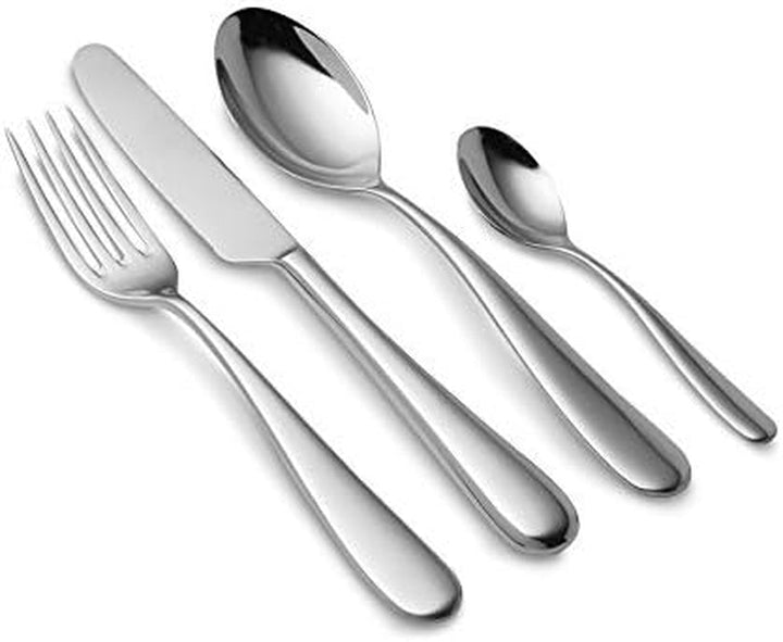 Alessi 5180S24M Nuovo Milano Set de tacâmuri monobloc 24 piese din oțel inoxidabil lustruit 18/10 Bucatarie Naty Shop