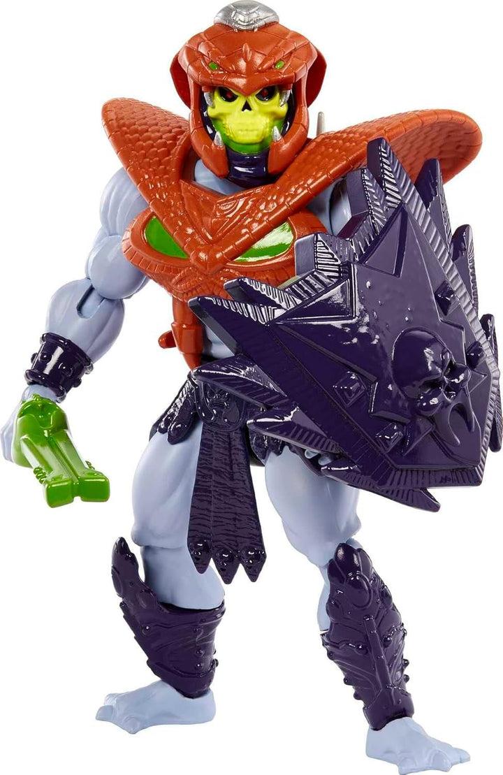 MASTERS of the UNIVERSE Snake Armor Skeletor - 16 articulații mobile, ambalaj retro, mini carte de benzi desenate, pentru copii 6+ și colecționari adulți, HKM68 Action figures Naty Shop