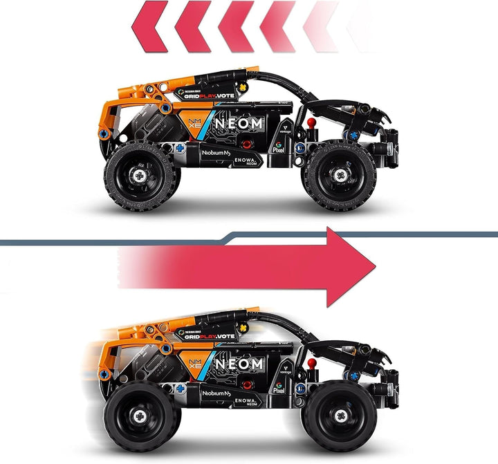 Set mașină de curse LEGO Technic NEOM Mclaren Extreme E, jucărie cu motor pentru copii, mașină cu vânt construibilă, cadou Technic pentru băieți și fete de la 7 ani 42166 Seturi de constructie Besuche den LEGO-Store