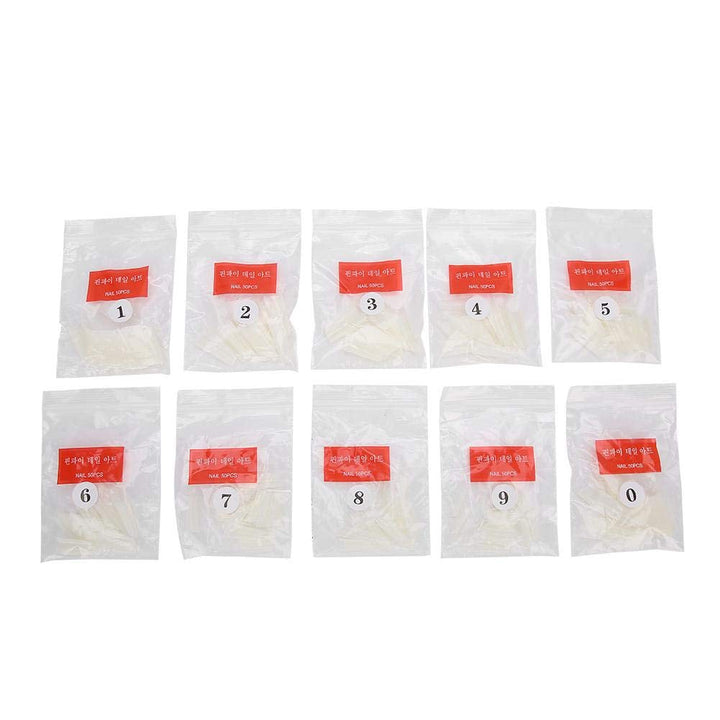 500 de bucăți de vârfuri de unghii false, vârfuri de unghii naturale artificiale franceze pentru manichiură, L, unghii false DIY, gel UV oval, accesorii pentru unghii pentru femei și fete (culoare naturală)