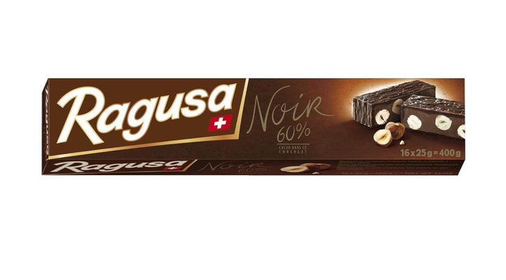 Ragusa Blond Gift Box 400 grame, Ciocolată albă cu aromă caracteristică de caramel și alune întregi Bomboane de Ciocolata Naty Shop Noir Set 6 cutii