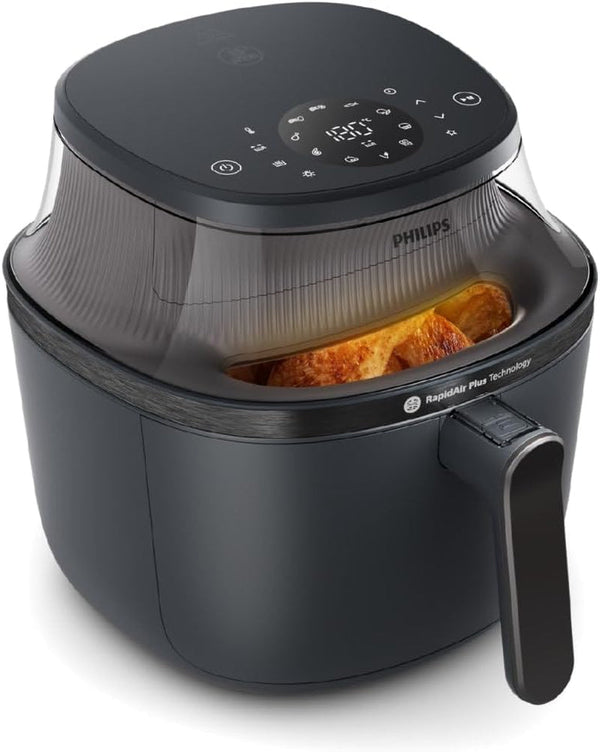 Philips Airfryer 3000 Series 6.2L, Fereastră de gătit, 16 funcții de gătit în 1, Tehnologie Rapidair plus, Eliminarea grăsimilor, Aplicație de rețete Homeid Electrocasnice Naty Shop 6.2 L