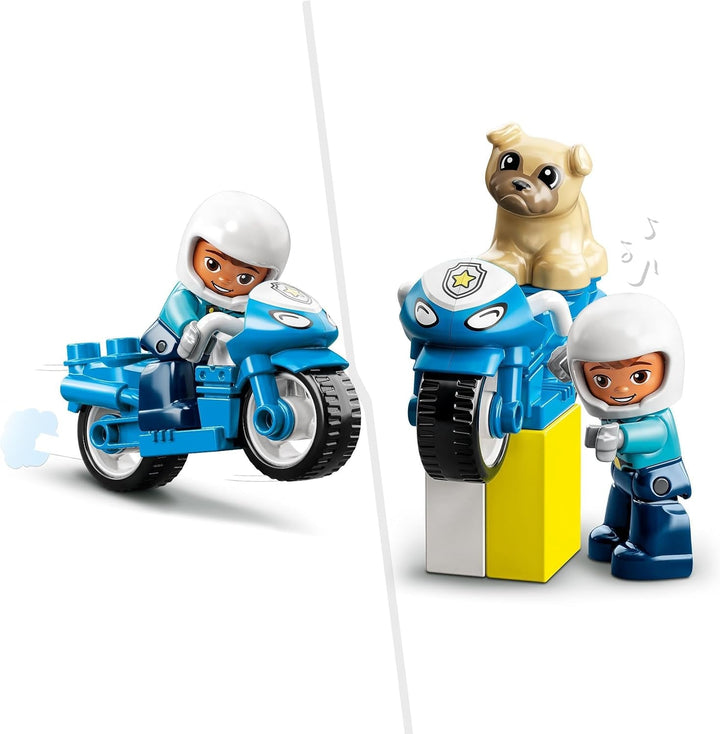 Motocicletă de poliție LEGO 10967 DUPLO, Jucărie de poliție pentru copii mici de la 2 ani, Jucărie ideală pentru abilități motorii pentru bebeluși, Motocicletă de jucărie Seturi de constructie Besuche den LEGO-Store