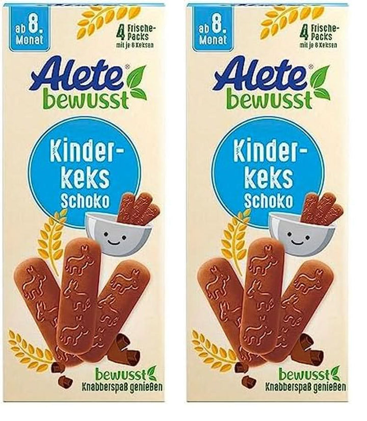 Alete conștient Ciocolată cu biscuiți pentru copii, din a 8 -a lună, Mama si Copilul Naty Shop Einzel-Pack 1 X 180 G (Packung Mit 2)