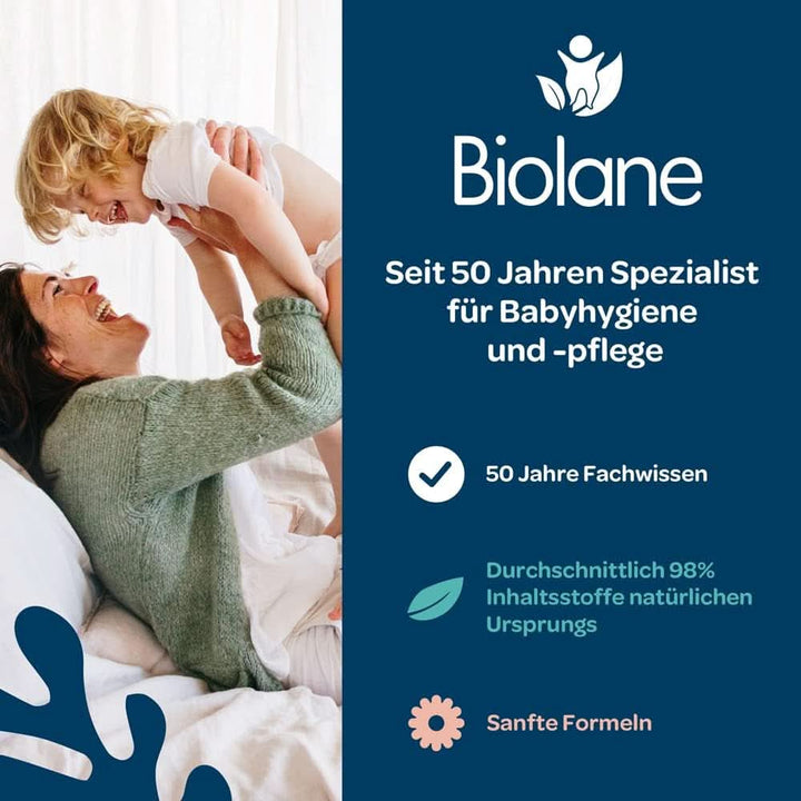 BIOLANE - Baby-Feuchttücher Mit 99,9% Wasser - Pure Water - Packung Mit 12 X 48 (576 Feuchttücher) - Für Empfindliche Haut - Ab Der Geburt - Duftfrei - Wechseln Und Reinigungspflege Naty Shop