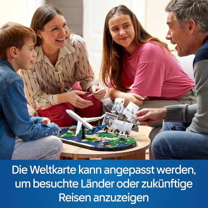 Amintiri de călătorie LEGO, harta lumii de jucărie, set de construit și jucat pentru fete și băieți, cadou pentru familiile care iubesc aventura și călătoriile, activitate creativă, de colecție 41838 Seturi de constructie Besuche den LEGO-Store
