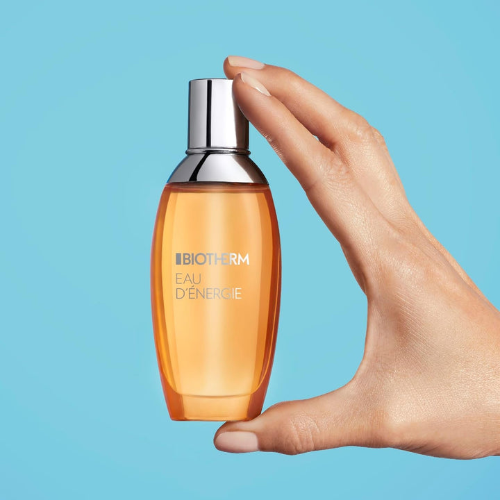 Biotherm Eau D'Energie Eau De Toilette, parfum revigorant pentru îngrijirea corpului pentru femei, parfum de corp cu esențe fructate de portocală, mandarină și lămâie, revitalizează și împrospătează intens pielea