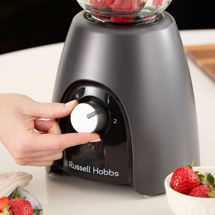 Russell Hobbs Standmixer [Smoothie Maker] Mixer (Blender, 1,5L Glasbehälter, 2 Stufen Und Pulse-Funktion, Bpa-Frei, Edelstahlmesser, 850 Watt Hochstleistung) Matte Charcoal 27121-56 Mama si Copilul Naty Shop