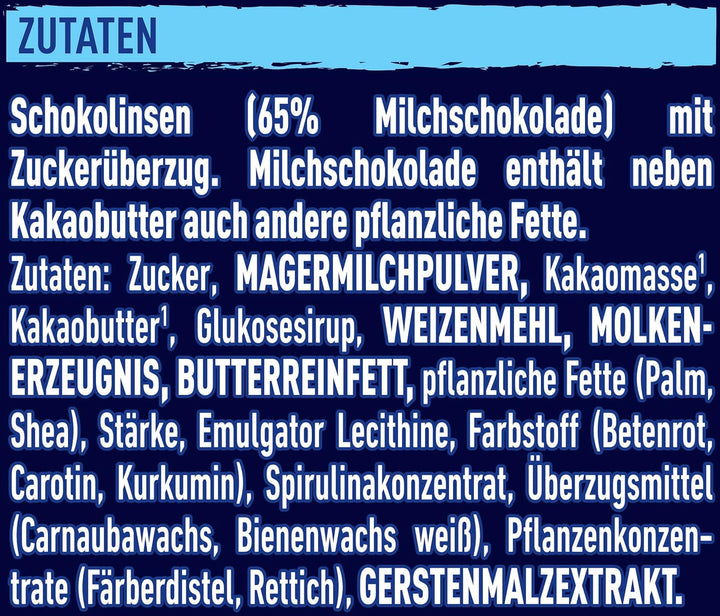 Nestlé SMARTIES Mini XXL, Chipsuri de ciocolata colorate, 259 grame Bomboane de Ciocolata Naty Shop