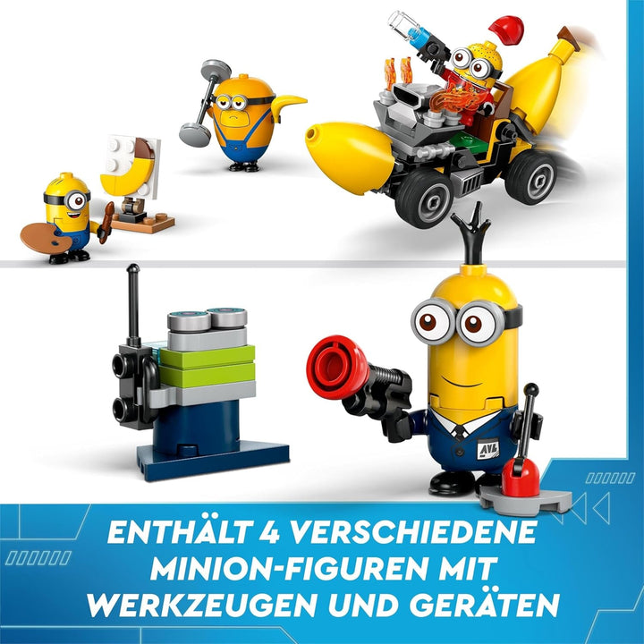 LEGO I - Simply Incorrigible 4 Minioni și mașina cu banane, set de joacă pentru I - Simply Incorrigible 4, jucărie pentru copii, cadou creativ Minioni pentru băieți și fete de la 6 ani 75580 Seturi de constructie Besuche den LEGO-Store