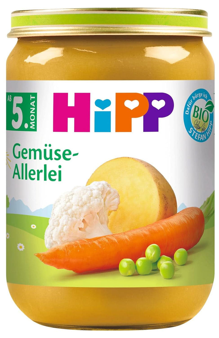 Hipp Organic Vegetables, piure din legume, pachet de 6 x 125 grame sau 6 x 190 grame Mama si Copilul Naty Shop 6 x 190 grame Toate tipurile de legume