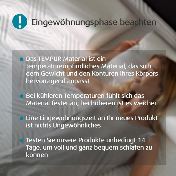 TEMPUR Original Sleeping Pillow Memory Foam, Pernă ergonomică de susținere a gâtului pentru cei care dorm lateral și pe spate, Fermă, M (50 X 31 X 10/7 Cm), Alb Perne ortopedice cervicale Naty Shop