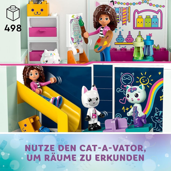 Lego 10788 Gabby's Dollhouse Toy Set, 8 camere și 4 etaje Gabby's Dollhouse Toy cu Pandi, Meerkat, Kuchi Figures și accesorii, cadou pentru fete de la 4 ani, băieți și copii Seturi de constructie Besuche den LEGO-Store
