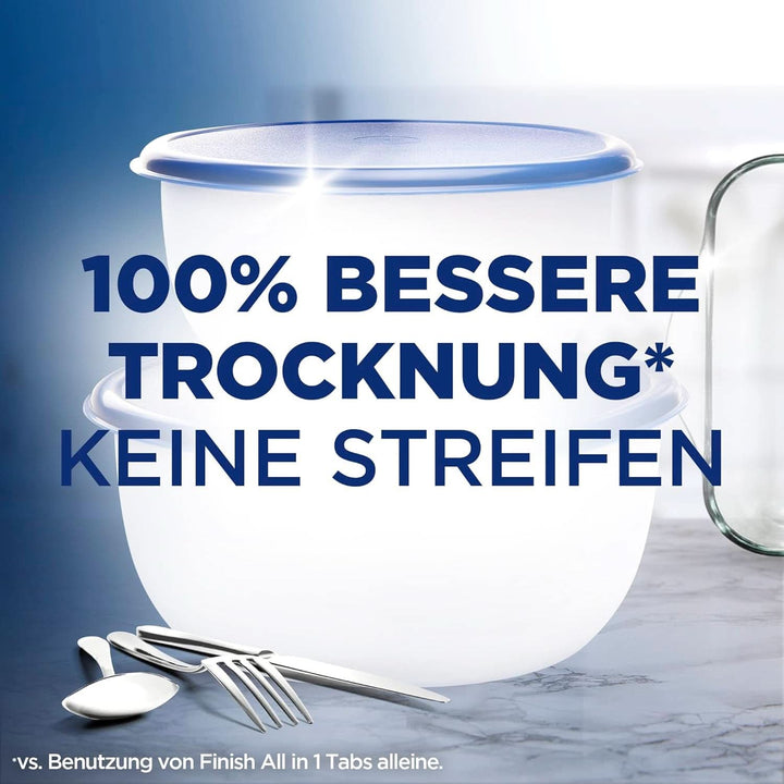 Finish Shine & Rinse Aid - Pentru vase strălucitoare și uscate, fără pete de apă - Megapack de 800 ml (pachet de 3) Naty Shop