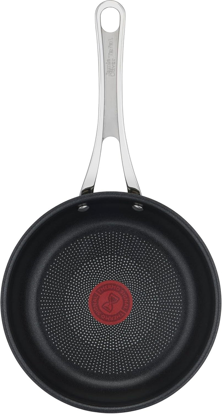 Tefal Jamie Oliver Cook'S Classics, strat antiaderent, potrivită pentru inducție, rezistentă la cuptor, oțel inoxidabil, mâner nituit Oale si Tigai Naty Shop