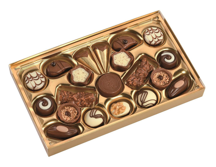 Lindt - Praline Hochfein, 20 de praline în 11 sortimente delicioase cu și fără alcool, 200 grame Naty Shop