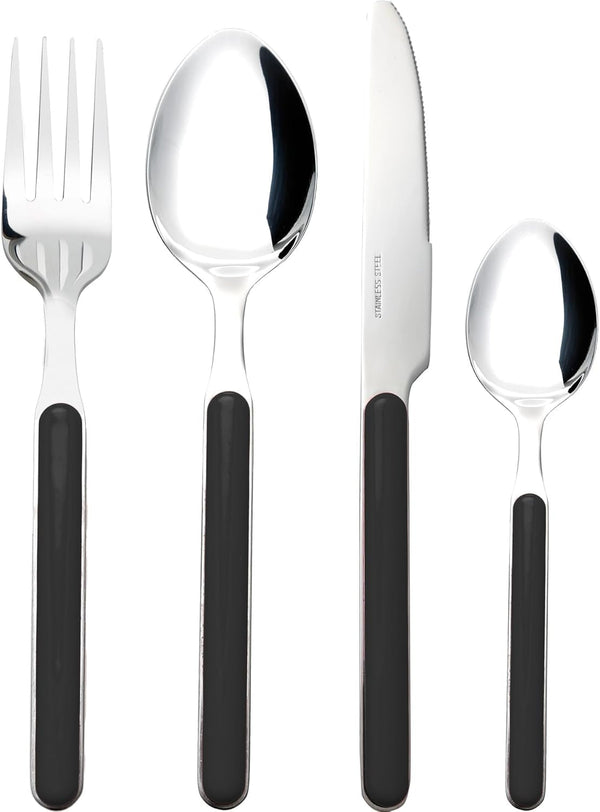 Besteck-Set Delice 16-Teilig Schwarz Bucatarie Naty Shop