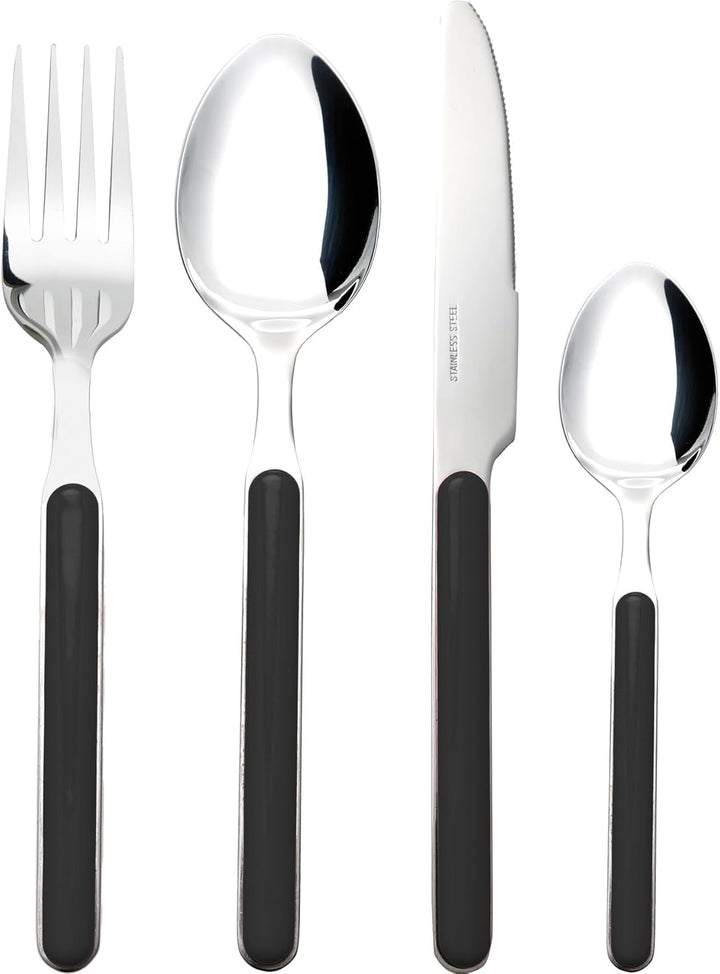 Besteck-Set Delice 16-Teilig Schwarz Bucatarie Naty Shop