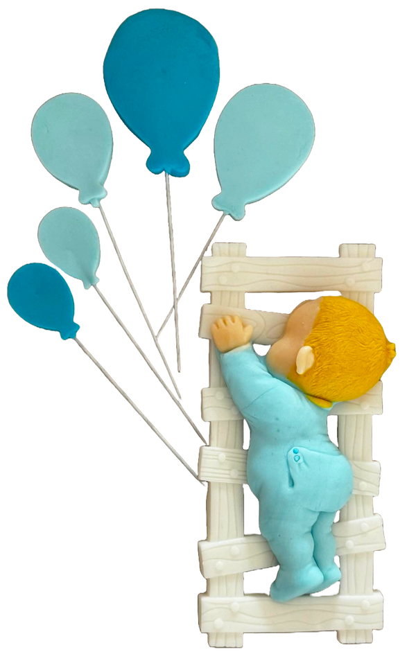 Set 6 decoratiuni comestibile din zahar, Fericire Decoratiuni din Pasta de Zahar Naty Shop