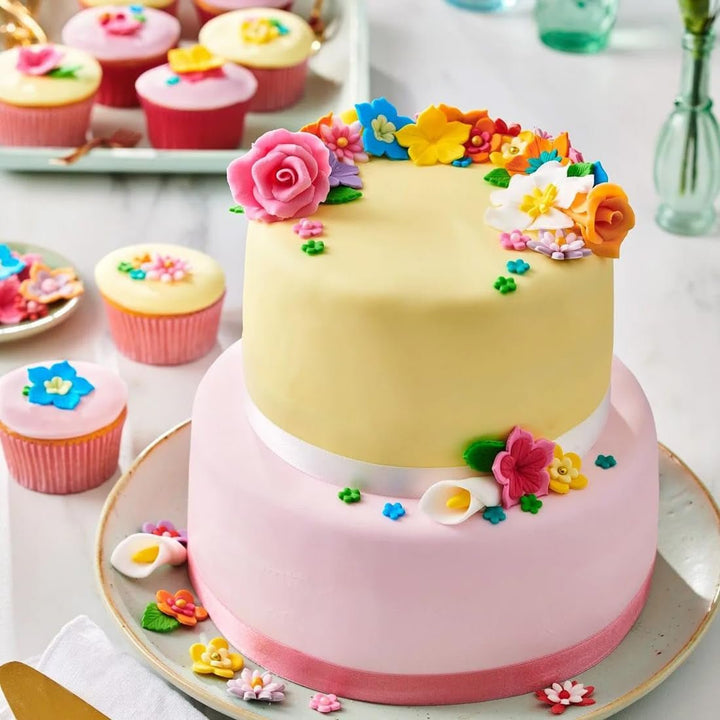 FunCakes roll fondant roșu rubiniu: ușor de utilizat, neted, flexibil, moale și pliabil, perfect pentru decorarea prăjiturilor, halal, kosher și fără gluten, 250 g Pasta de zahar Naty Shop